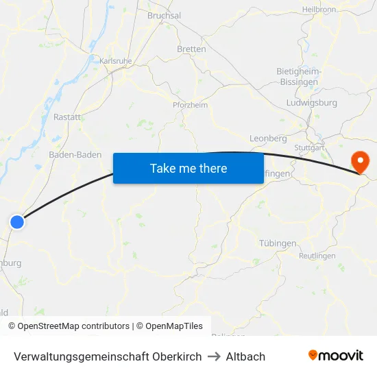 Verwaltungsgemeinschaft Oberkirch to Altbach map