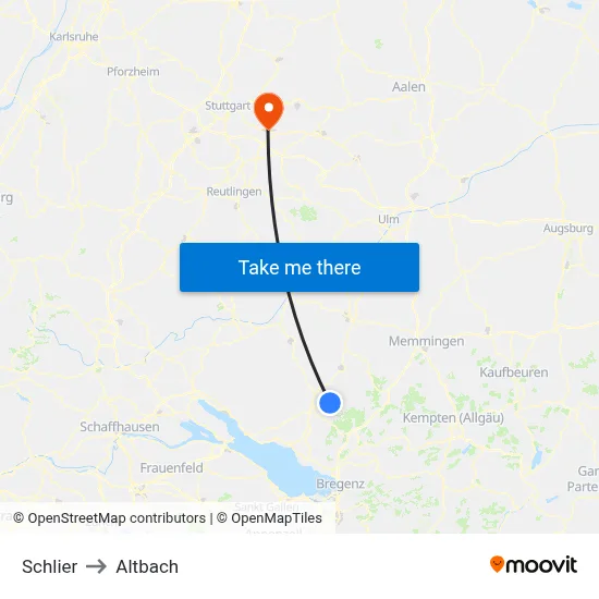 Schlier to Altbach map