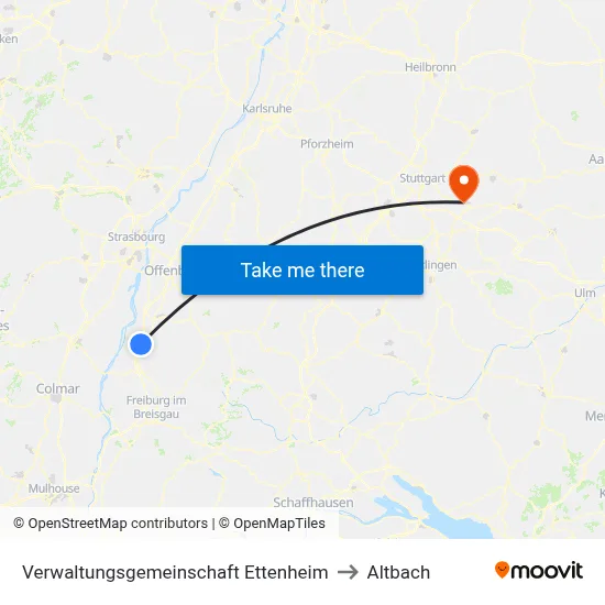 Verwaltungsgemeinschaft Ettenheim to Altbach map