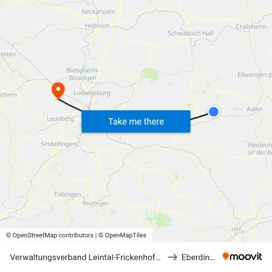 Verwaltungsverband Leintal-Frickenhofer Höhe to Eberdingen map
