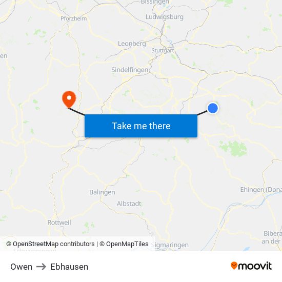 Owen to Ebhausen map