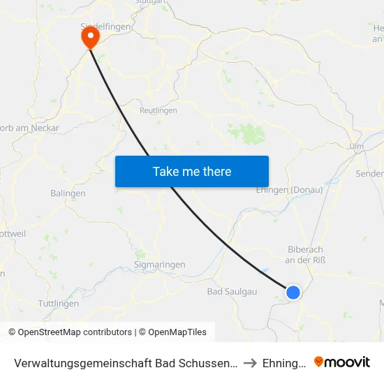 Verwaltungsgemeinschaft Bad Schussenried to Ehningen map