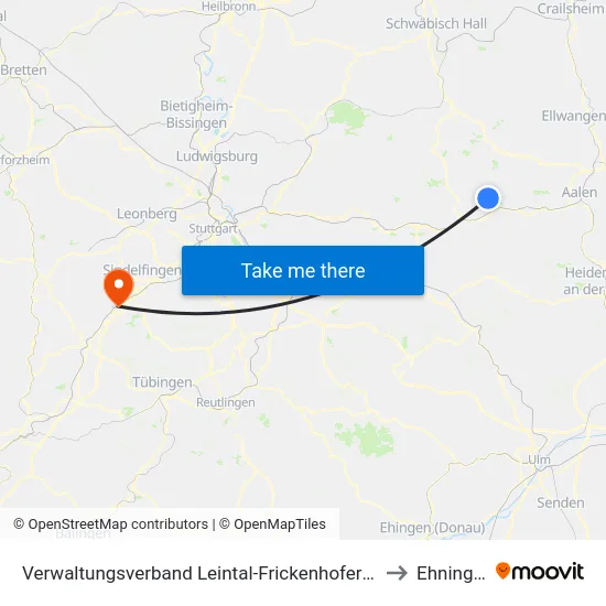 Verwaltungsverband Leintal-Frickenhofer Höhe to Ehningen map