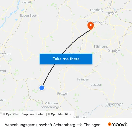 Verwaltungsgemeinschaft Schramberg to Ehningen map