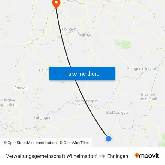 Verwaltungsgemeinschaft Wilhelmsdorf to Ehningen map
