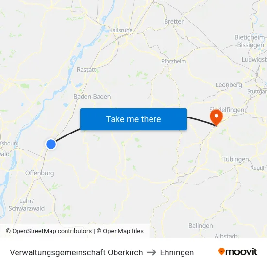 Verwaltungsgemeinschaft Oberkirch to Ehningen map