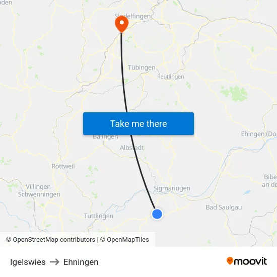 Igelswies to Ehningen map