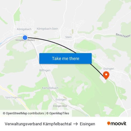 Verwaltungsverband Kämpfelbachtal to Eisingen map