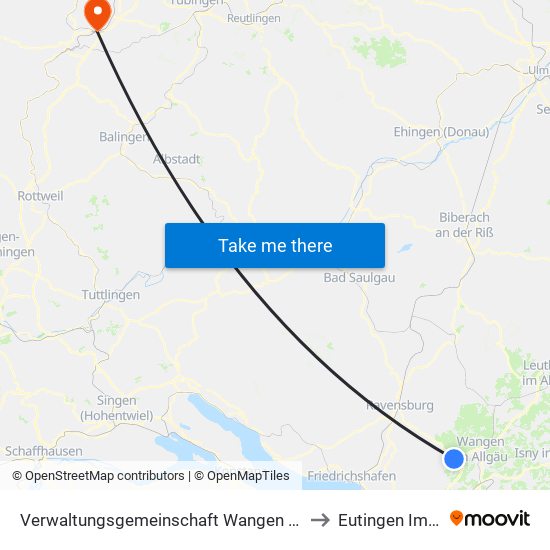 Verwaltungsgemeinschaft Wangen Im Allgäu to Eutingen Im Gäu map