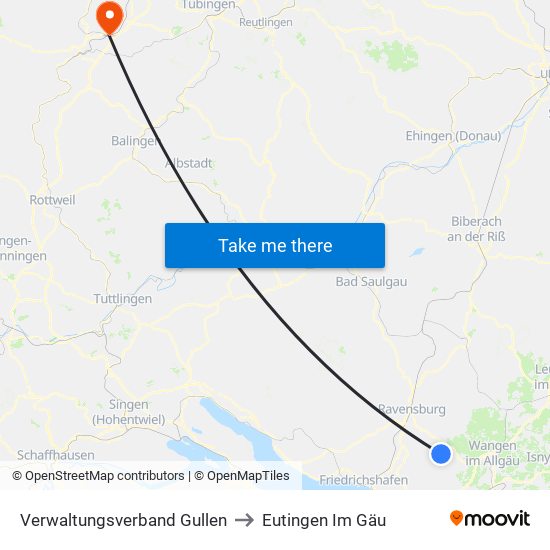 Verwaltungsverband Gullen to Eutingen Im Gäu map