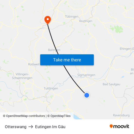 Otterswang to Eutingen Im Gäu map