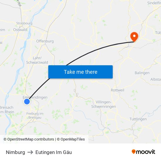 Nimburg to Eutingen Im Gäu map