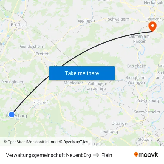 Verwaltungsgemeinschaft Neuenbürg to Flein map