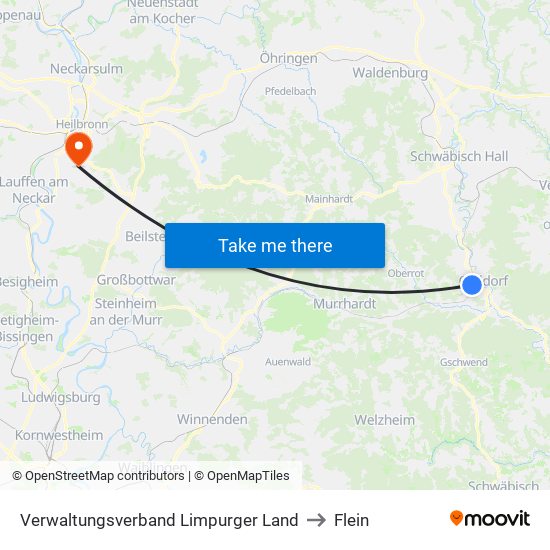 Verwaltungsverband Limpurger Land to Flein map