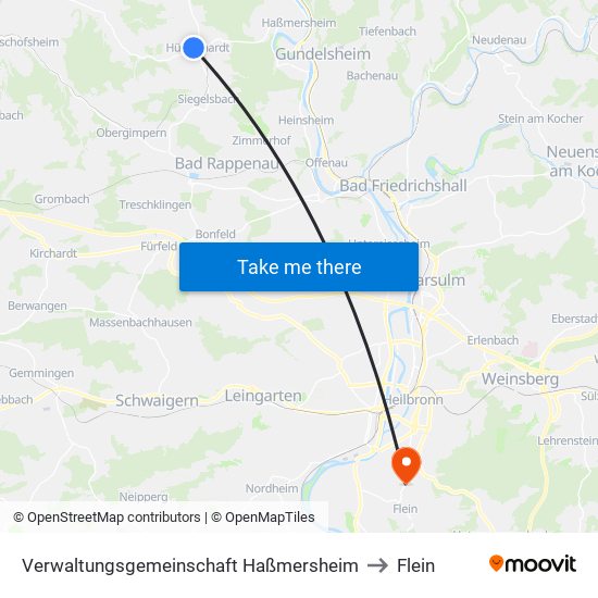 Verwaltungsgemeinschaft Haßmersheim to Flein map