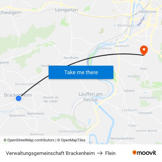 Verwaltungsgemeinschaft Brackenheim to Flein map