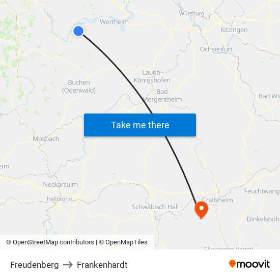 Freudenberg to Frankenhardt map
