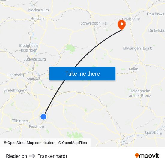 Riederich to Frankenhardt map