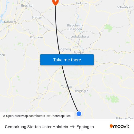 Gemarkung Stetten Unter Holstein to Eppingen map