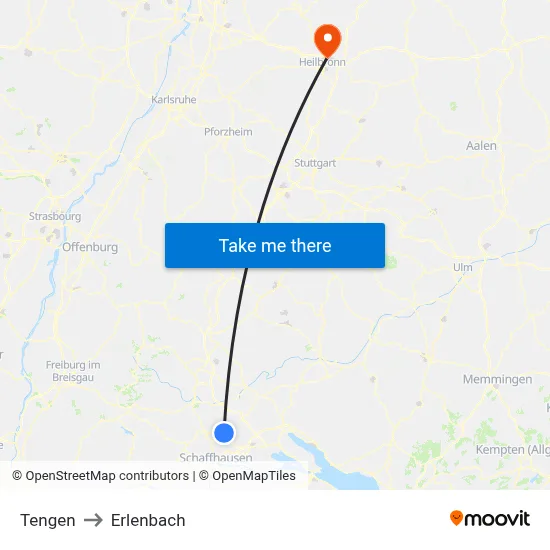 Tengen to Erlenbach map
