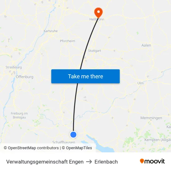 Verwaltungsgemeinschaft Engen to Erlenbach map