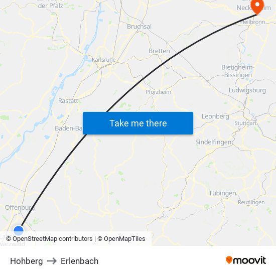 Hohberg to Erlenbach map