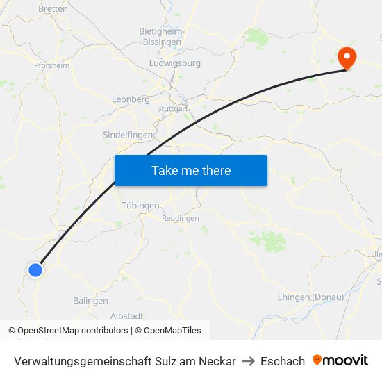 Verwaltungsgemeinschaft Sulz am Neckar to Eschach map