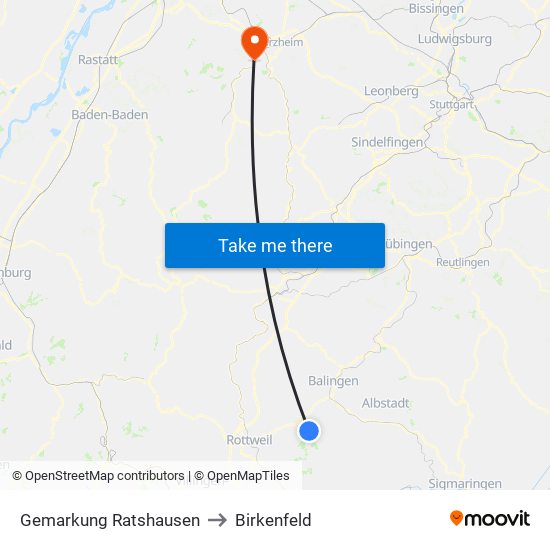 Gemarkung Ratshausen to Birkenfeld map