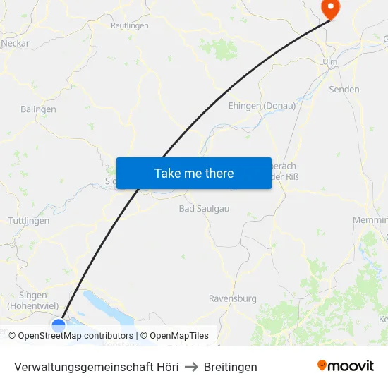 Verwaltungsgemeinschaft Höri to Breitingen map