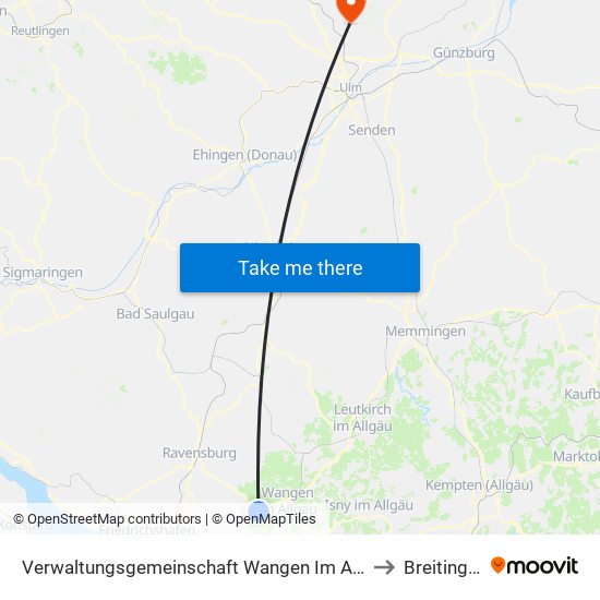 Verwaltungsgemeinschaft Wangen Im Allgäu to Breitingen map