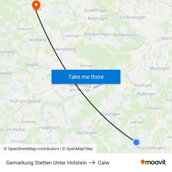 Gemarkung Stetten Unter Holstein to Calw map
