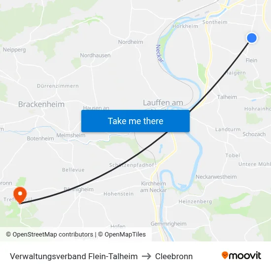 Verwaltungsverband Flein-Talheim to Cleebronn map