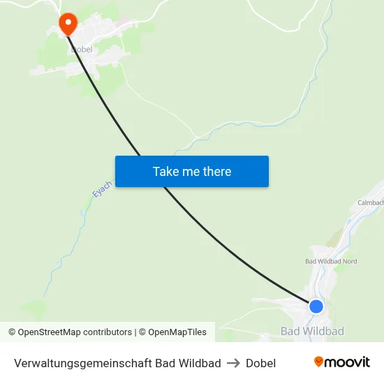 Verwaltungsgemeinschaft Bad Wildbad to Dobel map