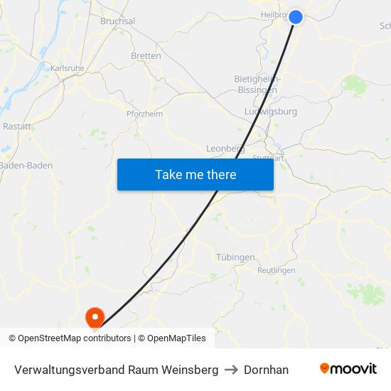 Verwaltungsverband Raum Weinsberg to Dornhan map