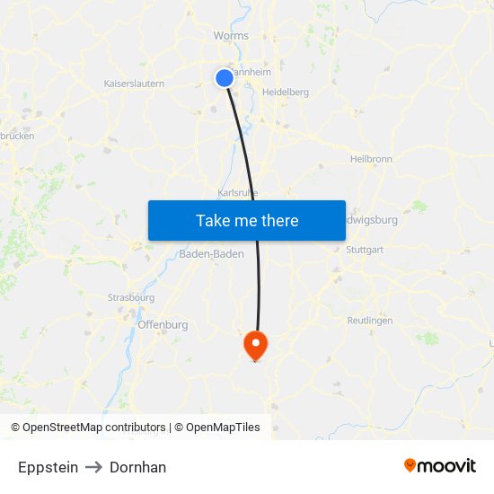 Eppstein to Dornhan map