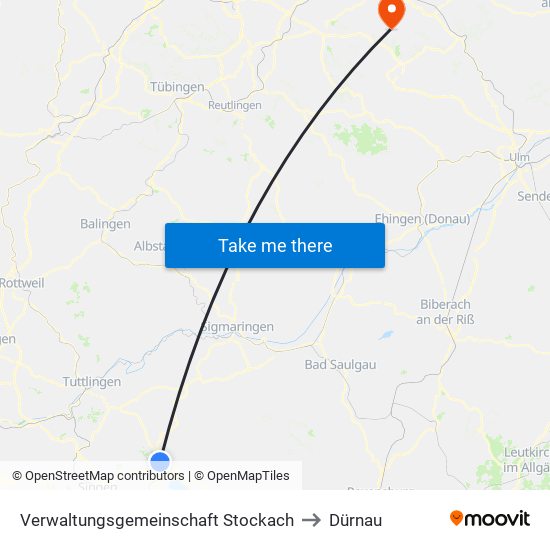 Verwaltungsgemeinschaft Stockach to Dürnau map