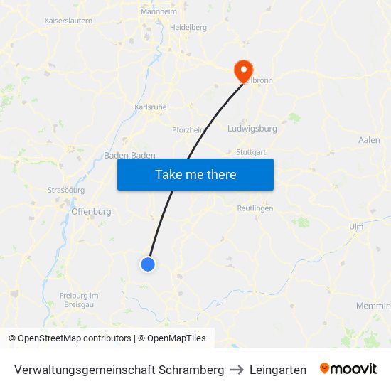 Verwaltungsgemeinschaft Schramberg to Leingarten map