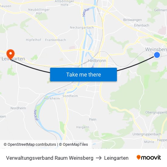 Verwaltungsverband Raum Weinsberg to Leingarten map