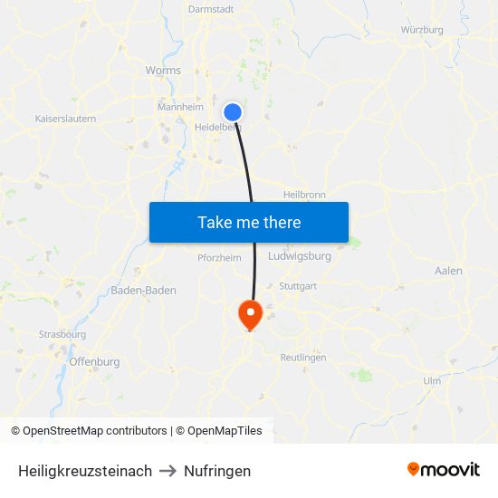 Heiligkreuzsteinach to Nufringen map