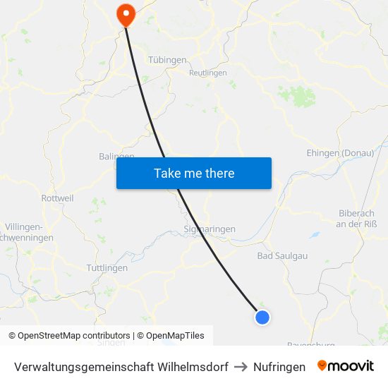 Verwaltungsgemeinschaft Wilhelmsdorf to Nufringen map