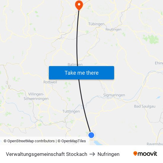 Verwaltungsgemeinschaft Stockach to Nufringen map