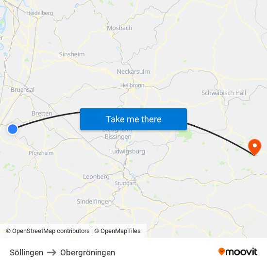 Söllingen to Obergröningen map