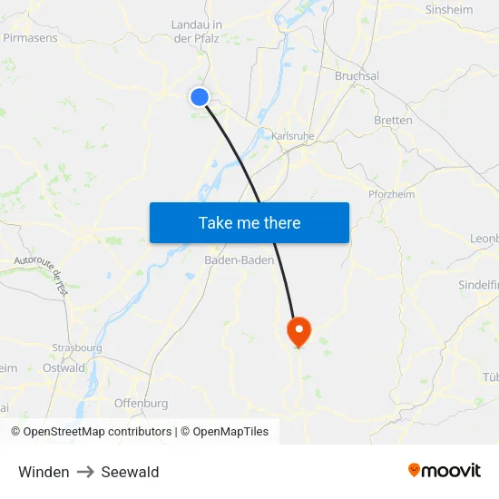 Winden to Seewald map
