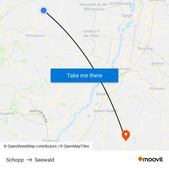 Schopp to Seewald map