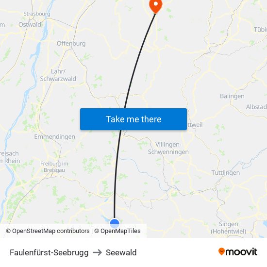 Faulenfürst-Seebrugg to Seewald map