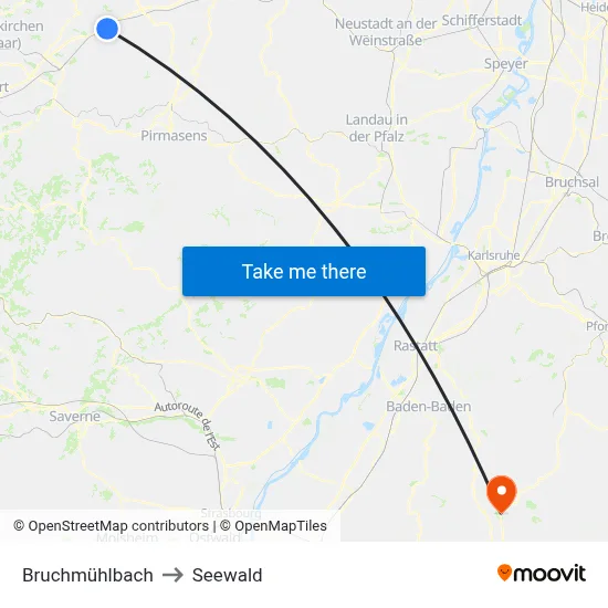 Bruchmühlbach to Seewald map