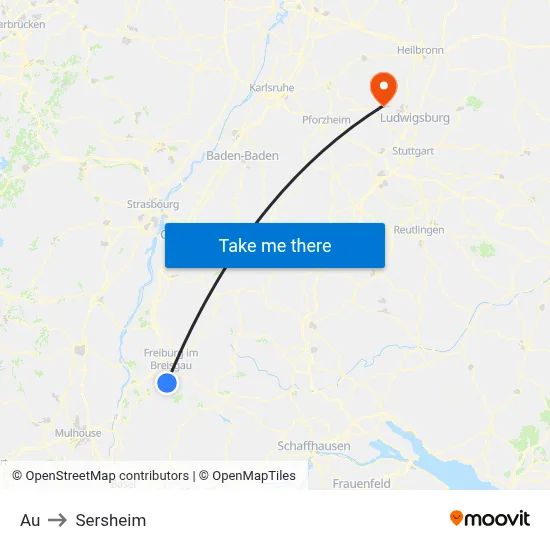 Au to Sersheim map