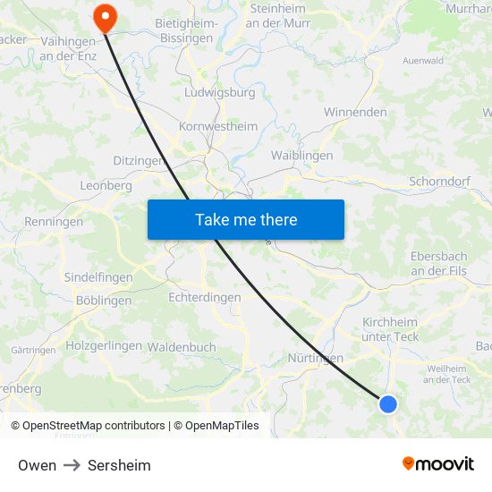 Owen to Sersheim map