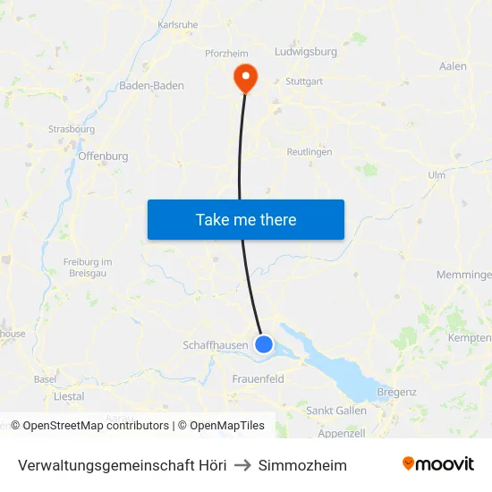 Verwaltungsgemeinschaft Höri to Simmozheim map
