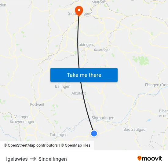 Igelswies to Sindelfingen map